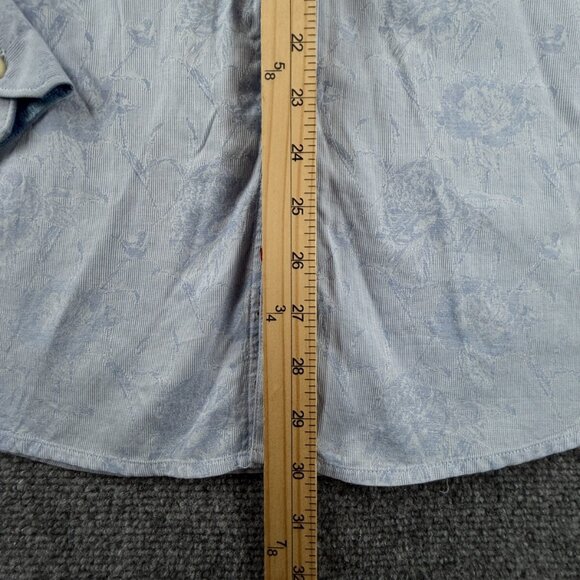 Robert Graham Long Sleeve Button Up Shirt Men Cotton Blue Floral XL Classic Fit - Picture 4 of 15